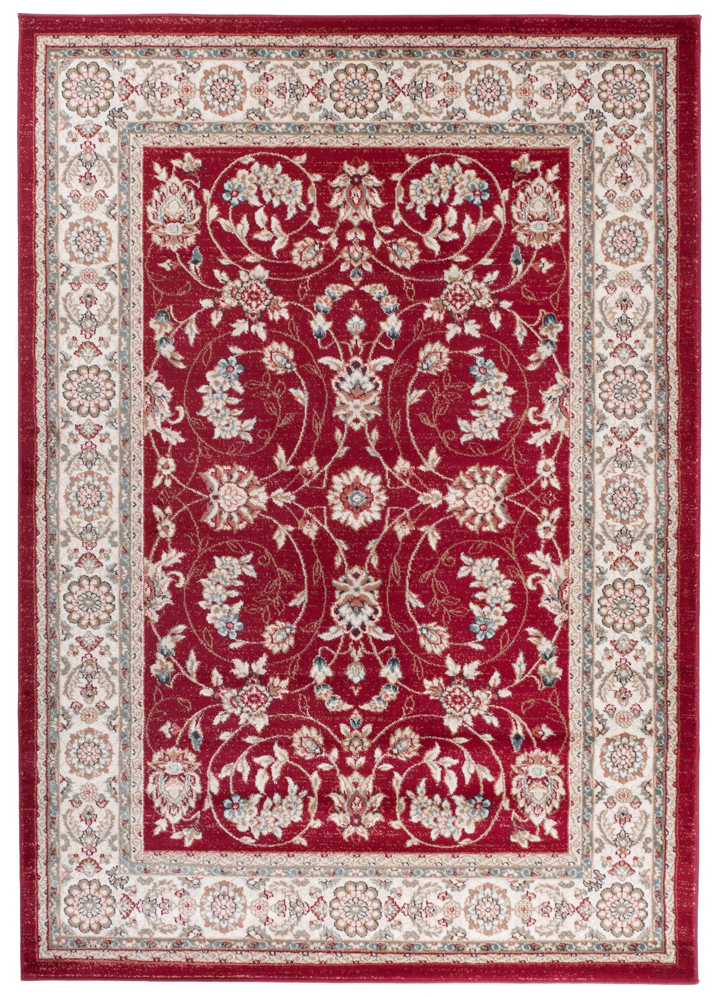 Teppich Colorado Traditioneller Rot Creme Floral