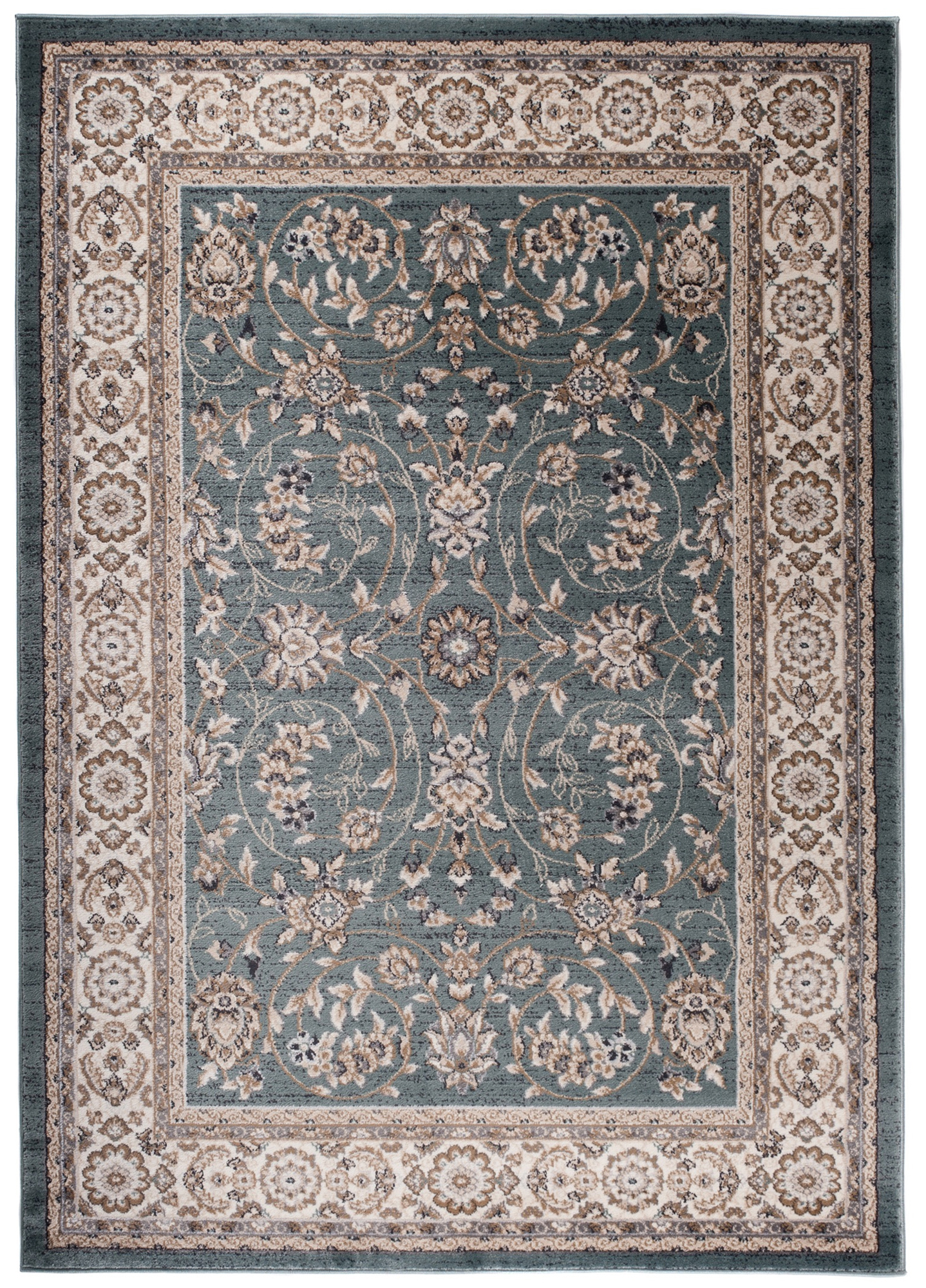 Teppich Colorado Traditioneller Blau Beige Floral