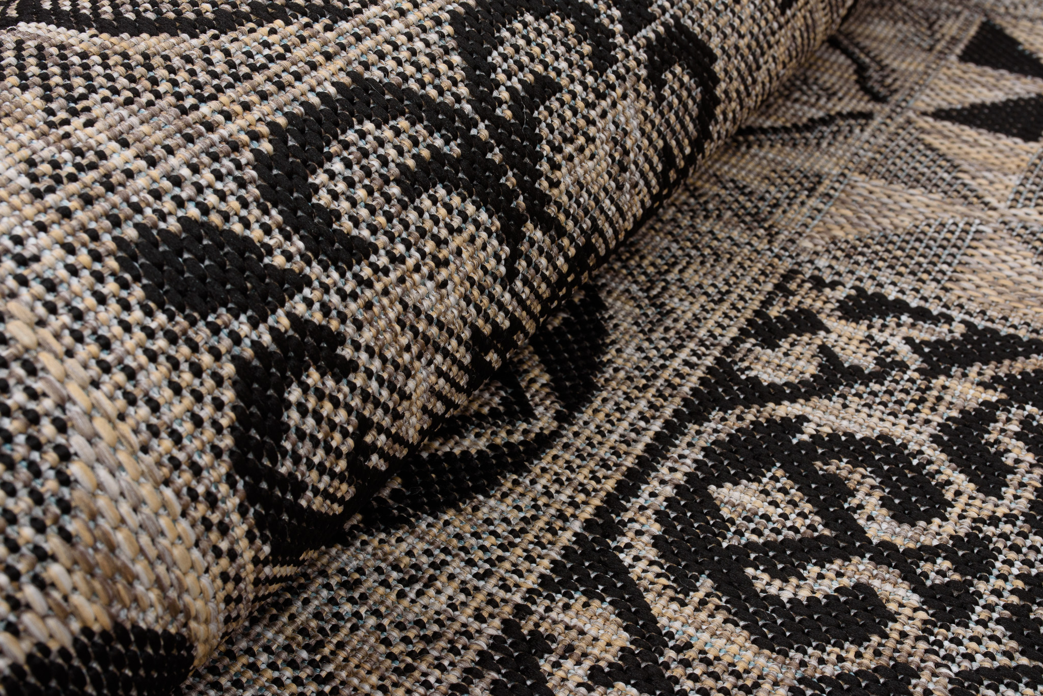 Teppich Melissa Braun Schwarz Mosaik Indoor Outdoor