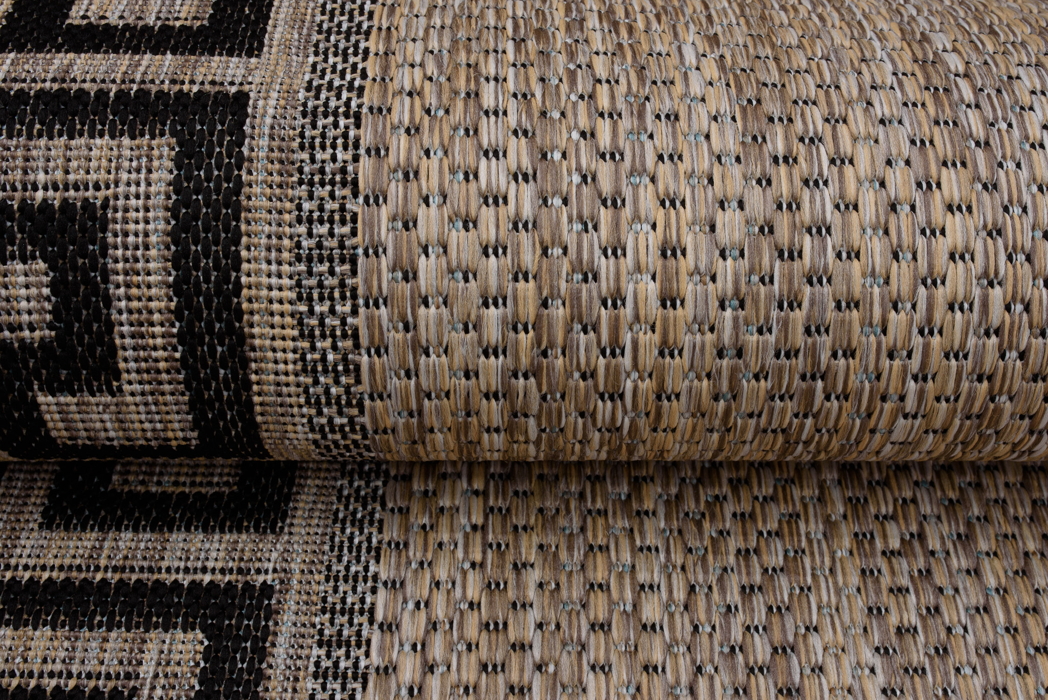 Teppich Melissa Braun Schwarz Zig Zag Indoor Outdoor