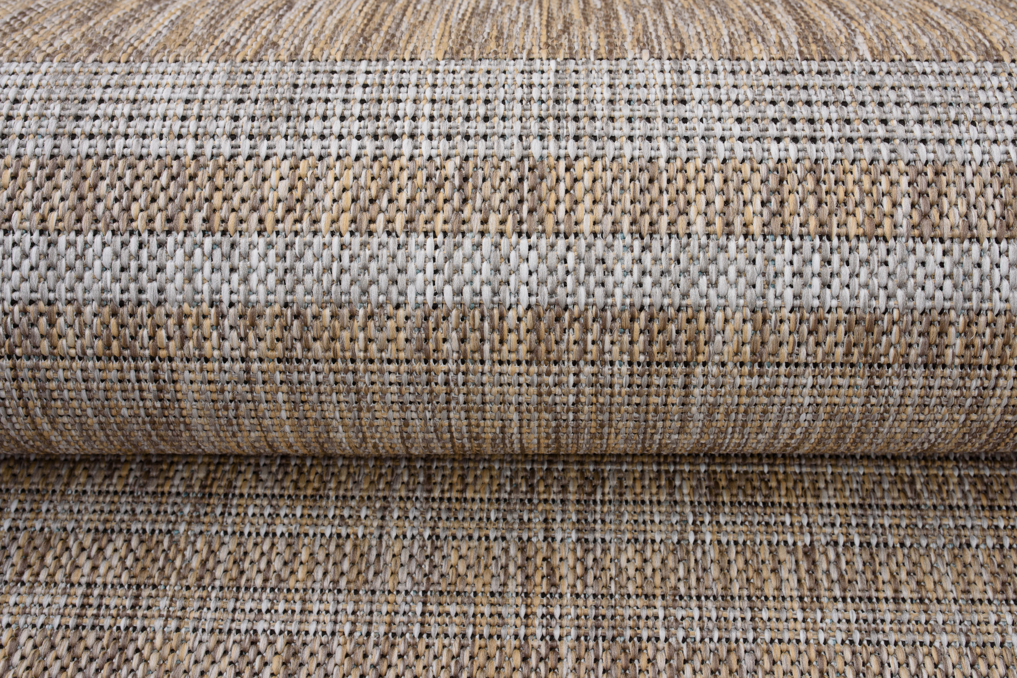 Teppich Melissa Braun Grau Streifen Indoor Outdoor