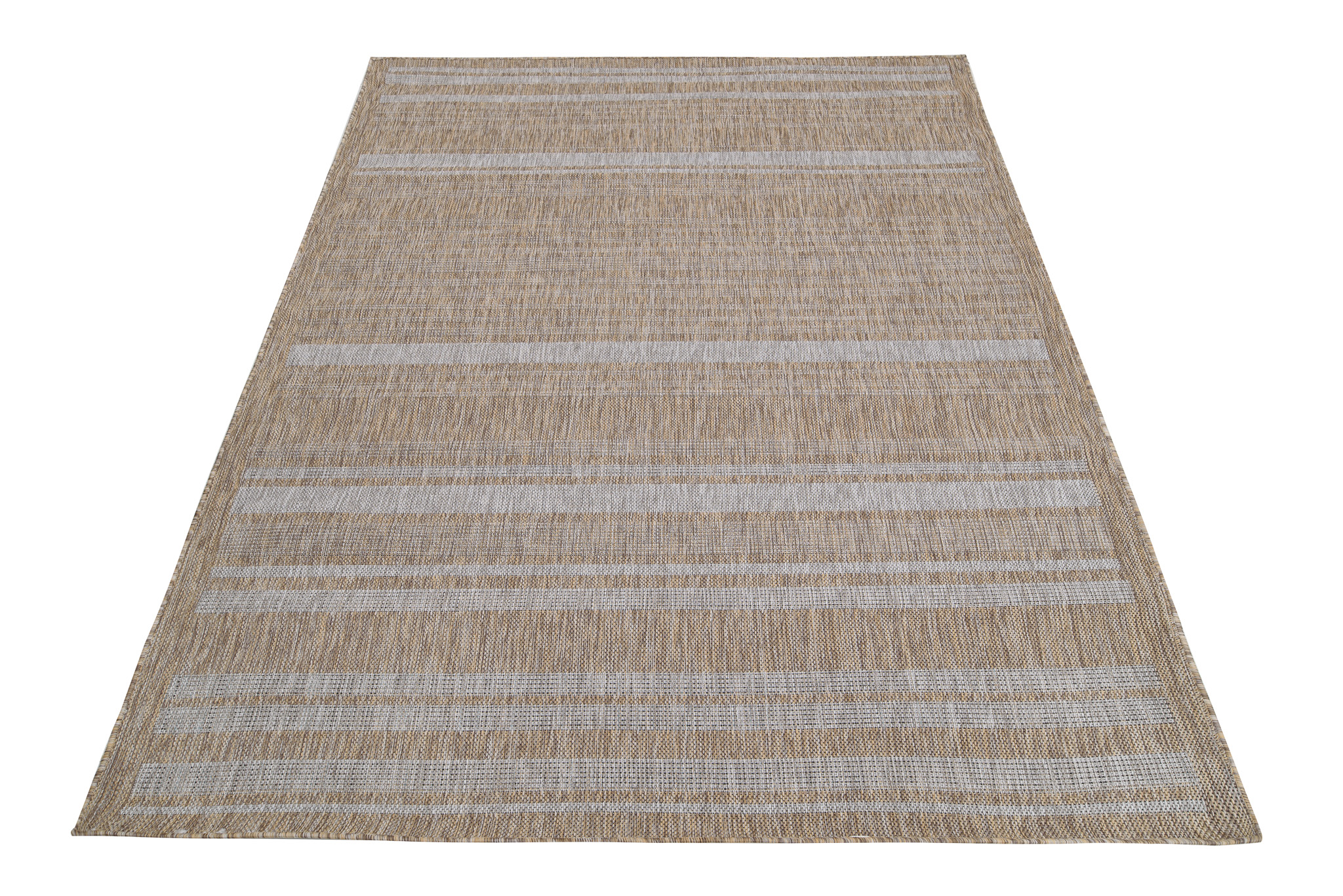 Teppich Melissa Braun Grau Streifen Indoor Outdoor