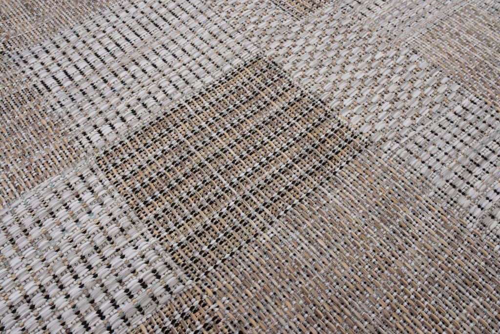 Teppich Melissa Braun Grau Quadrate Indoor Outdoor