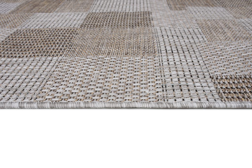 Teppich Melissa Braun Grau Quadrate Indoor Outdoor