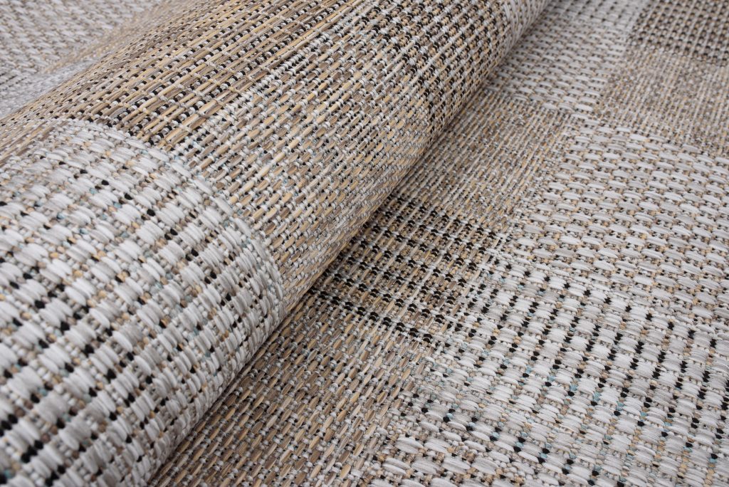 Teppich Melissa Braun Grau Quadrate Indoor Outdoor