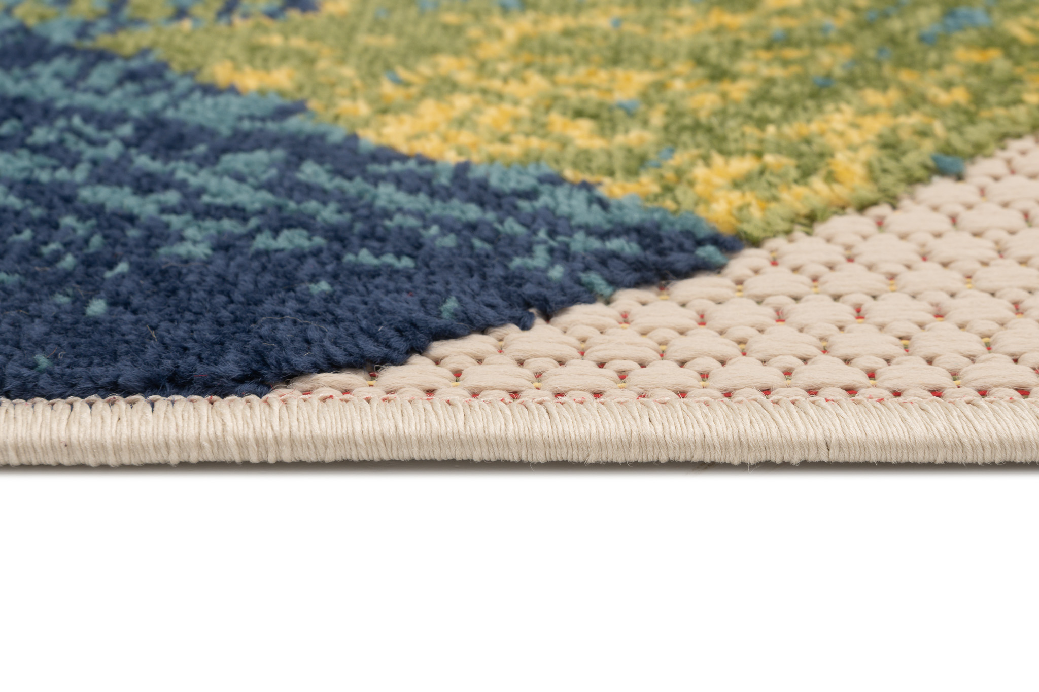 Teppich Outdoor Patio Creme Blätter Palmen