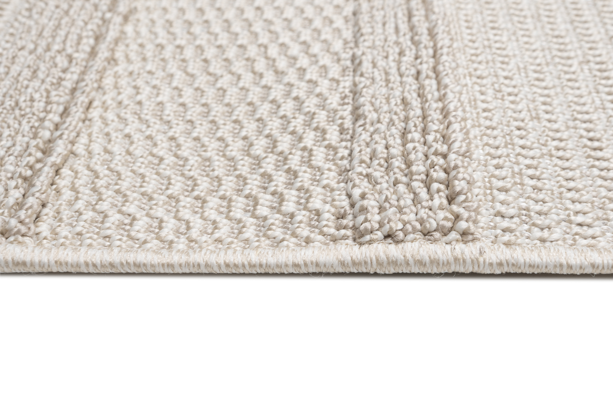 Teppich Timber Indoor Outdoor Beige Streifen Fransen