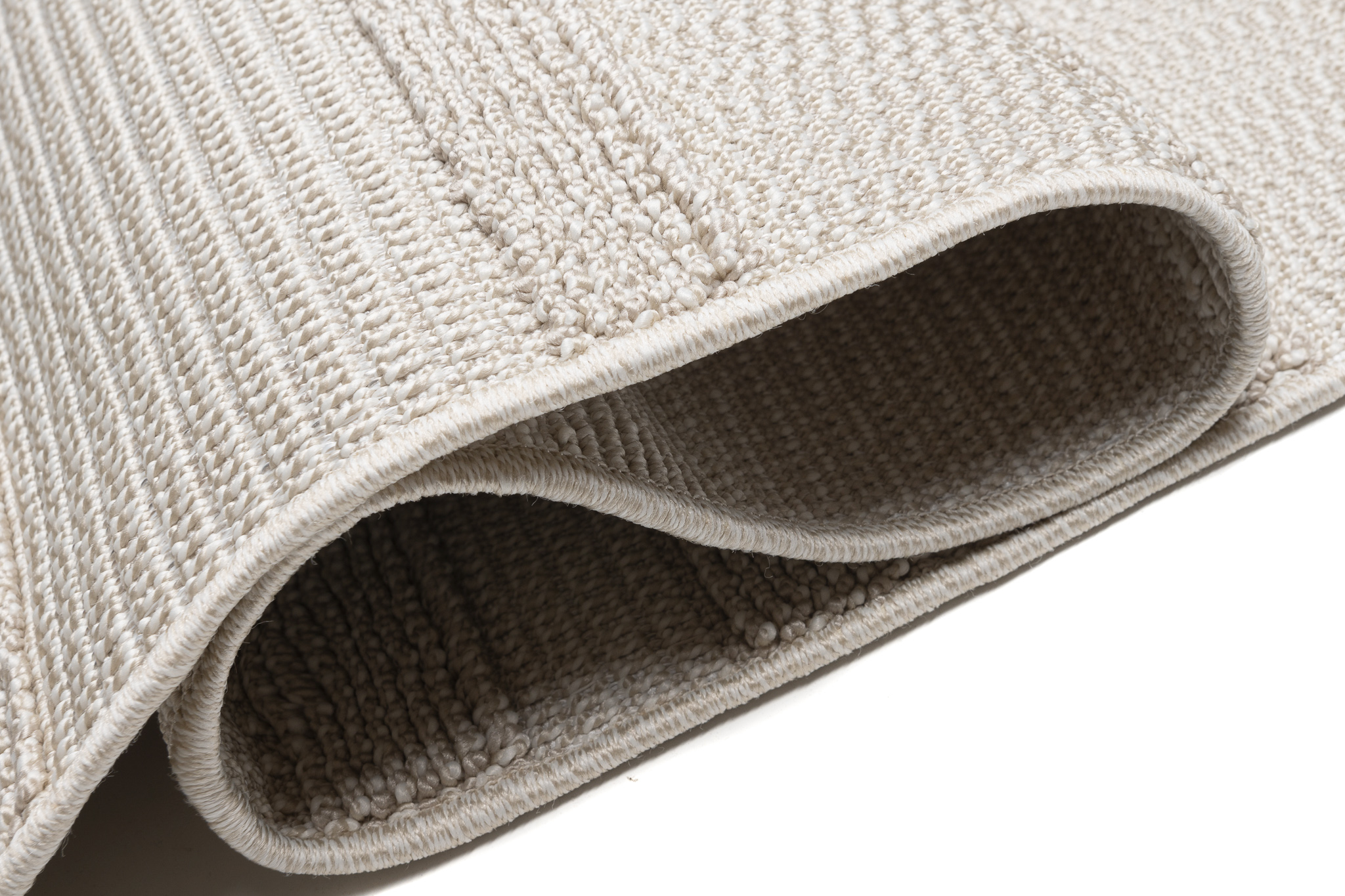 Teppich Timber Indoor Outdoor Beige Streifen Fransen