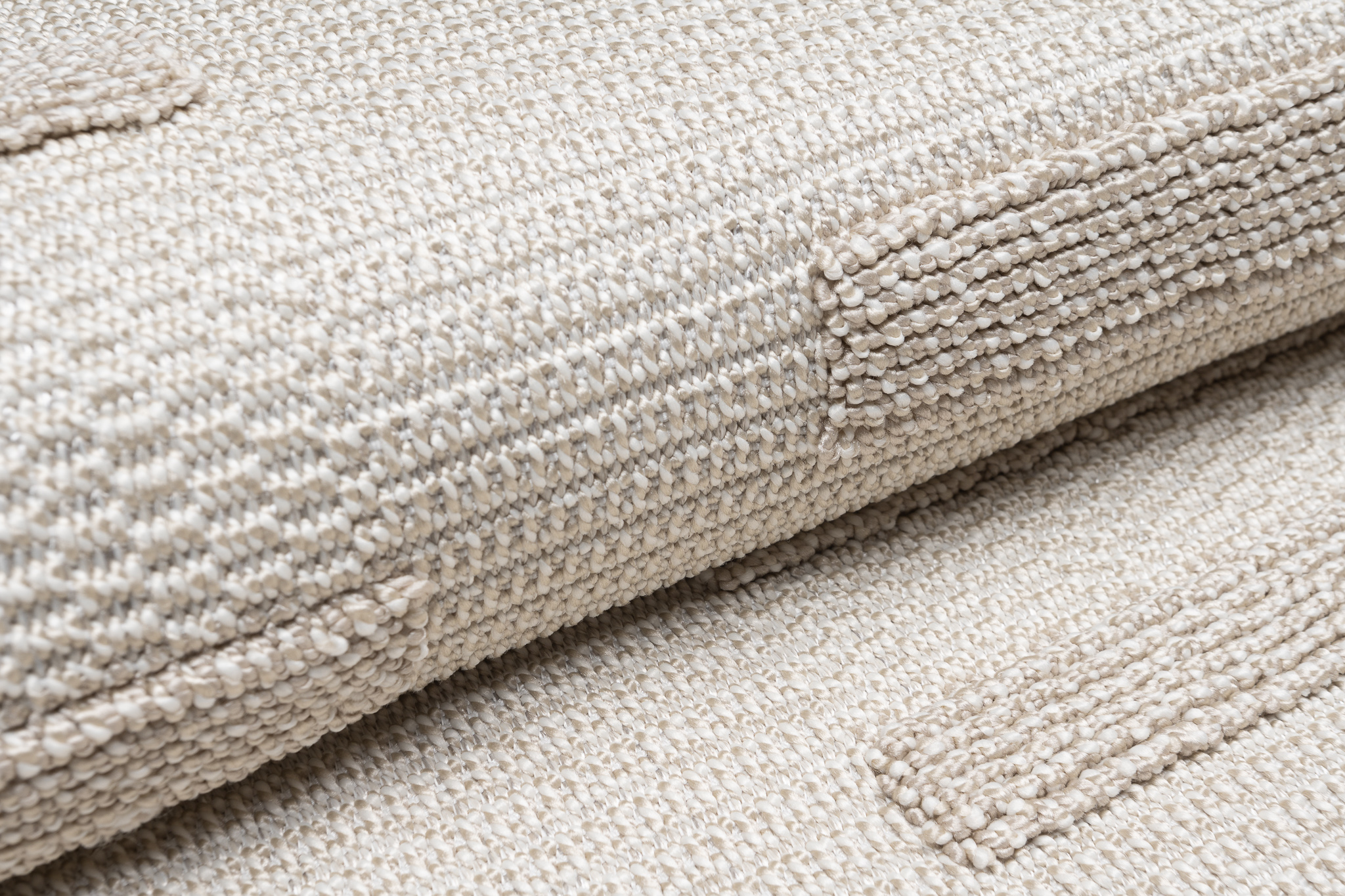Teppich Timber Indoor Outdoor Beige Streifen Fransen