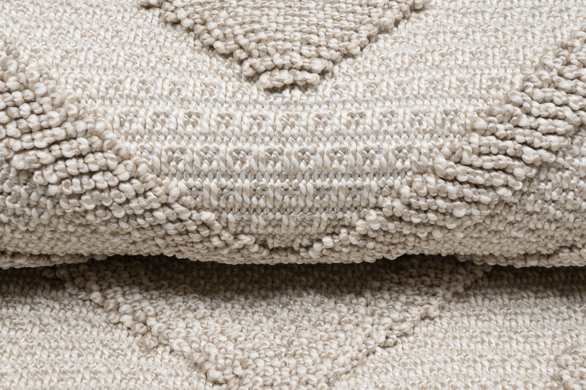 Teppich Timber Indoor Outdoor Beige Rauten Fransen