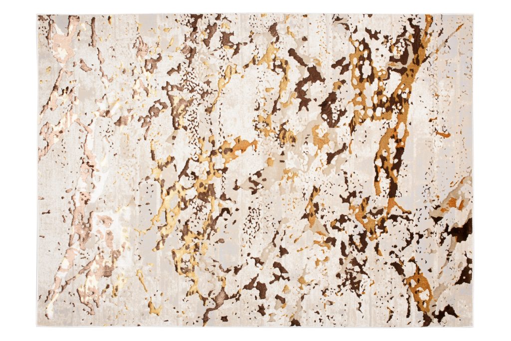Teppich Golden Creme Gold Abstrakt