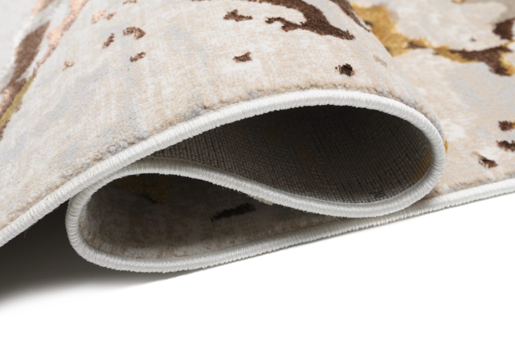Teppich Golden Creme Gold Abstrakt