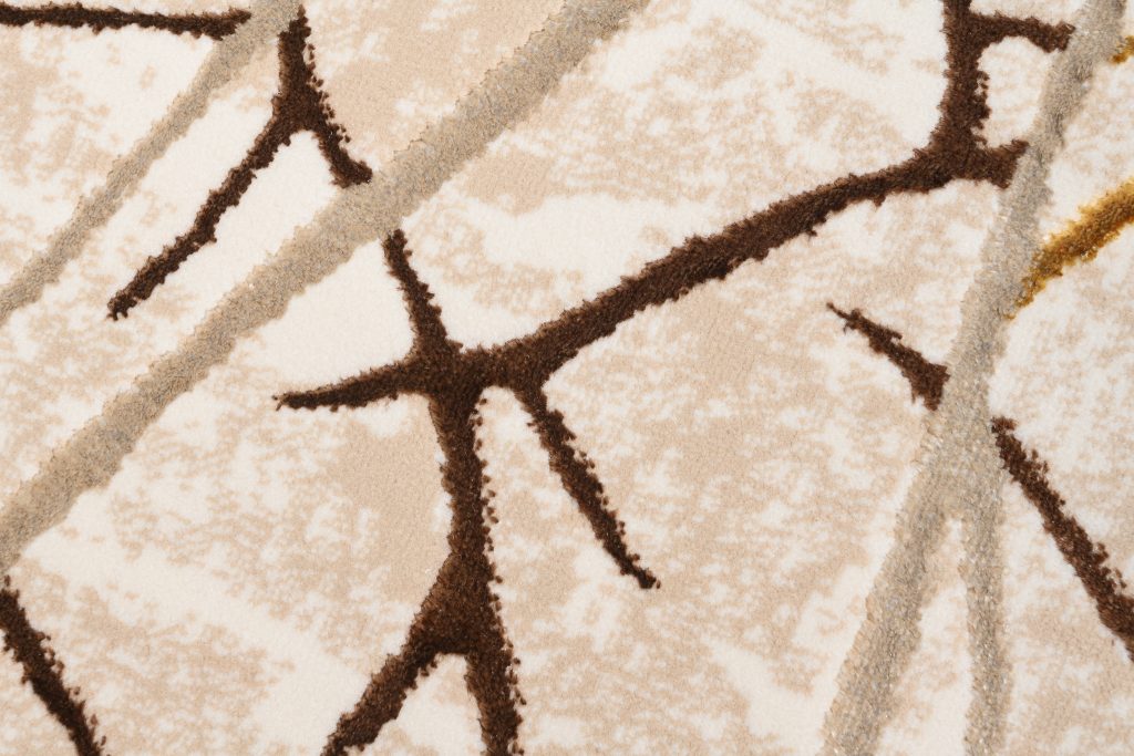 Teppich Golden Beige Gold Braun Linien