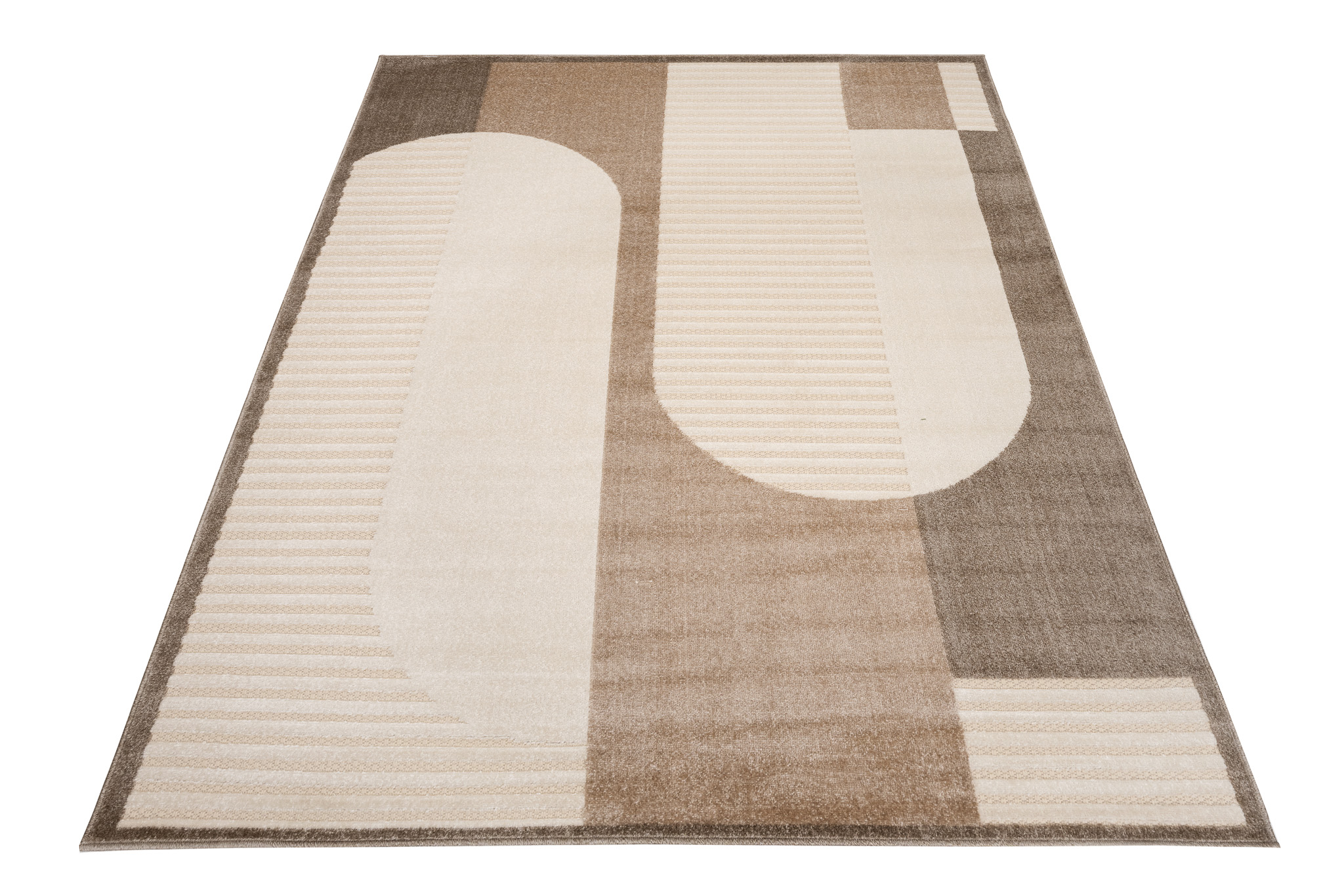 Teppich Outdoor Patio Creme Braun