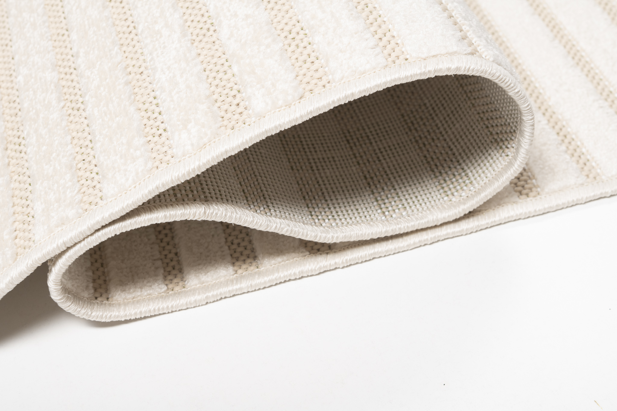 Teppich Outdoor Patio Creme Geometrisch