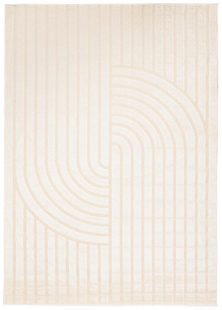 Teppich Outdoor Patio Creme Streifen