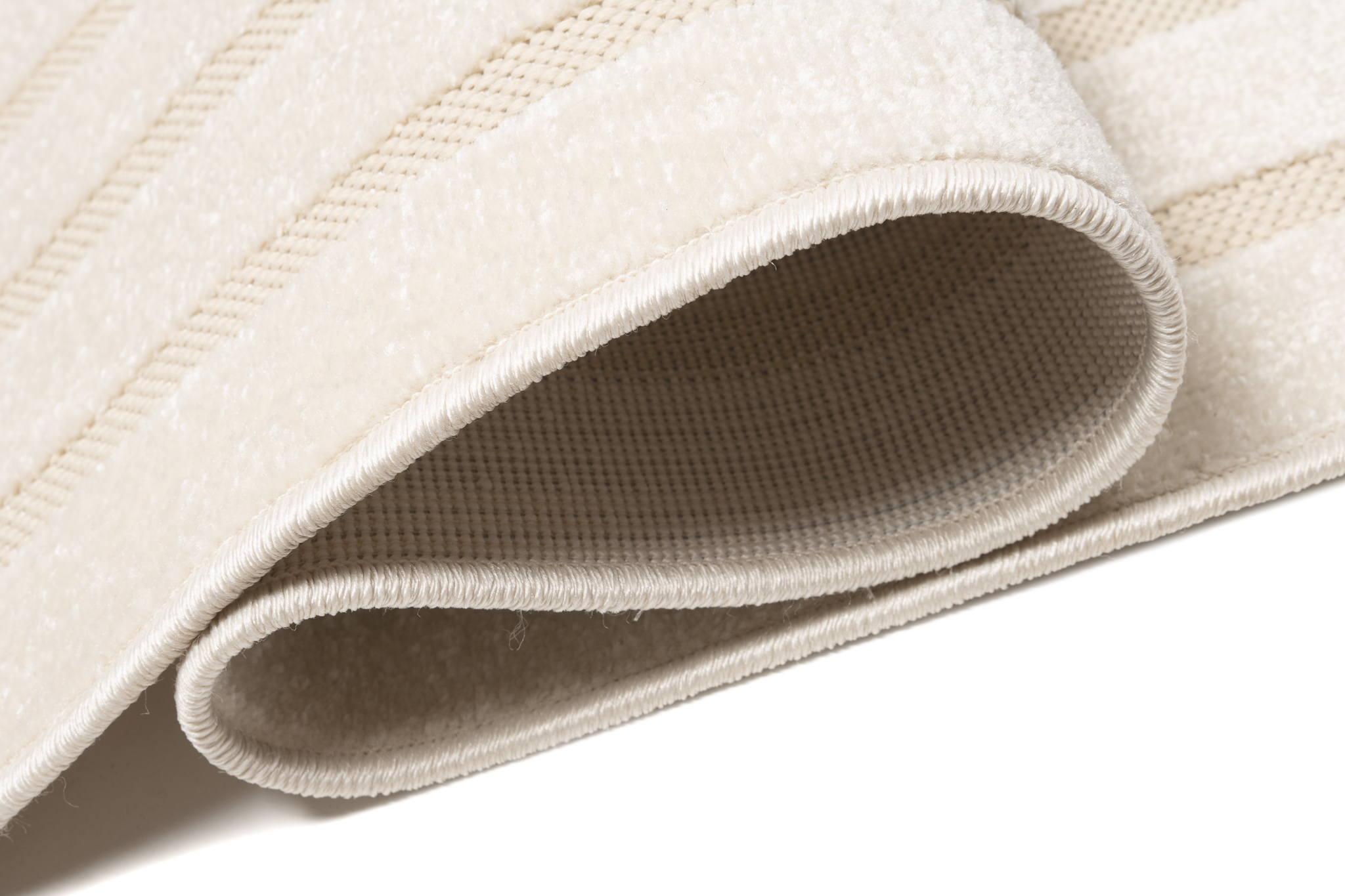 Teppich Outdoor Patio Creme Streifen