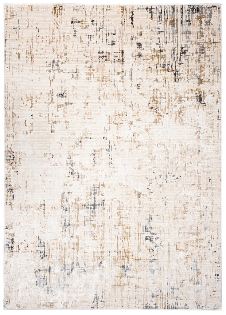 Teppich Hera Beige Creme Grau Abstrakt Streifen 3D-Effekt