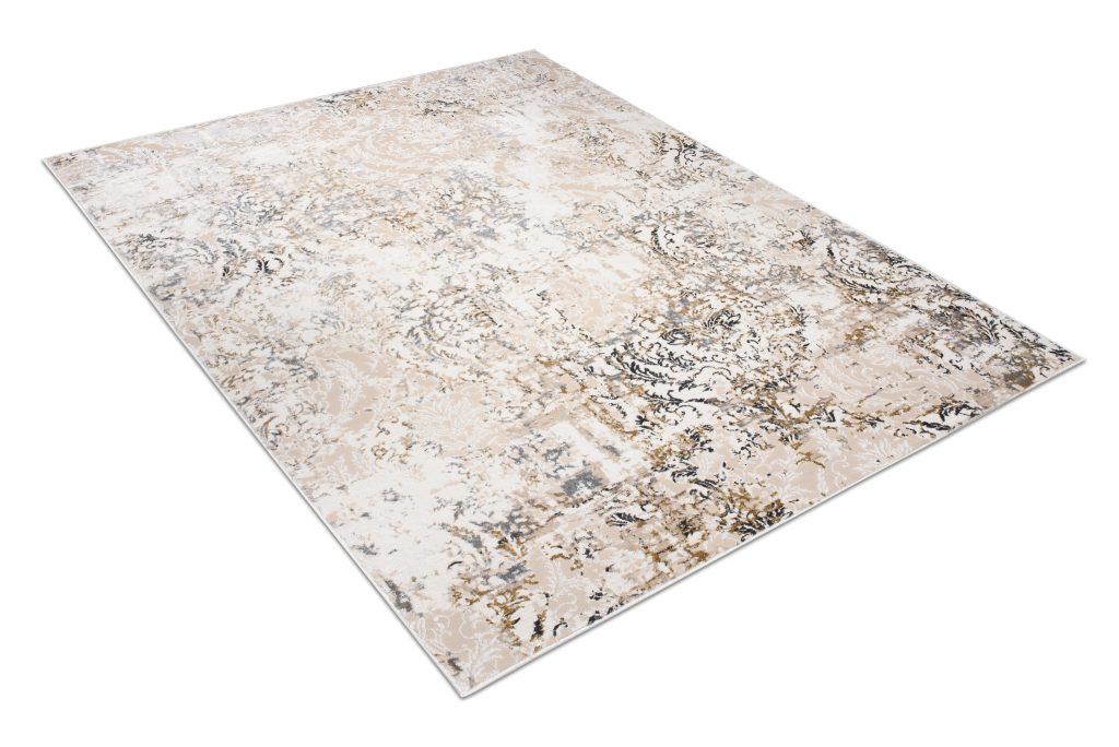 Teppich Hera Creme Beige Grau Ornamente 3D-Effekt