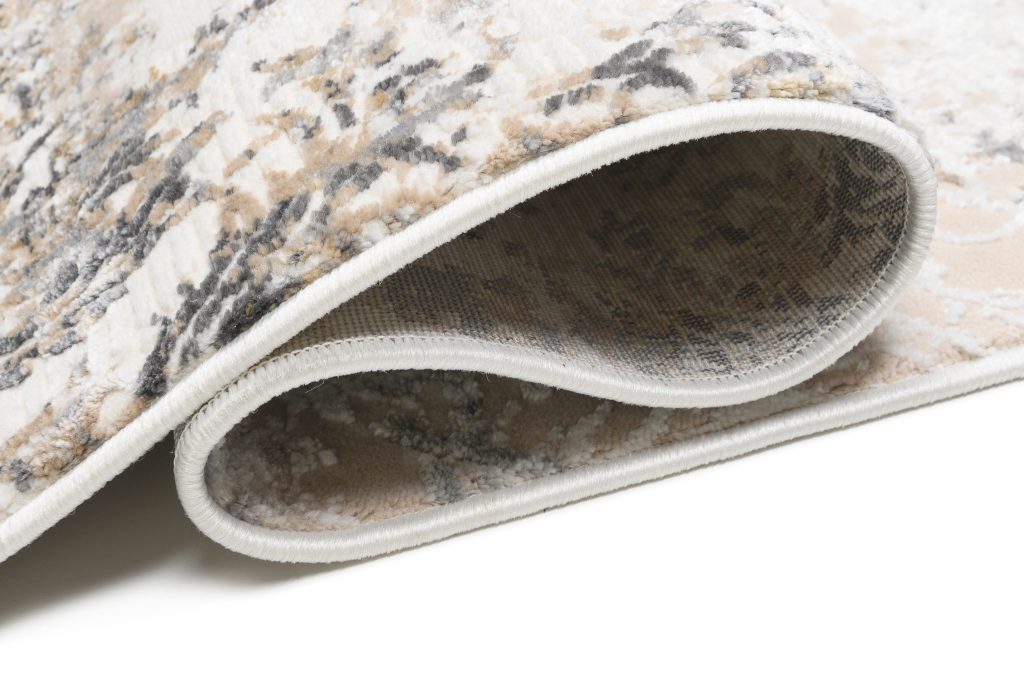 Teppich Hera Creme Beige Grau Ornamente 3D-Effekt