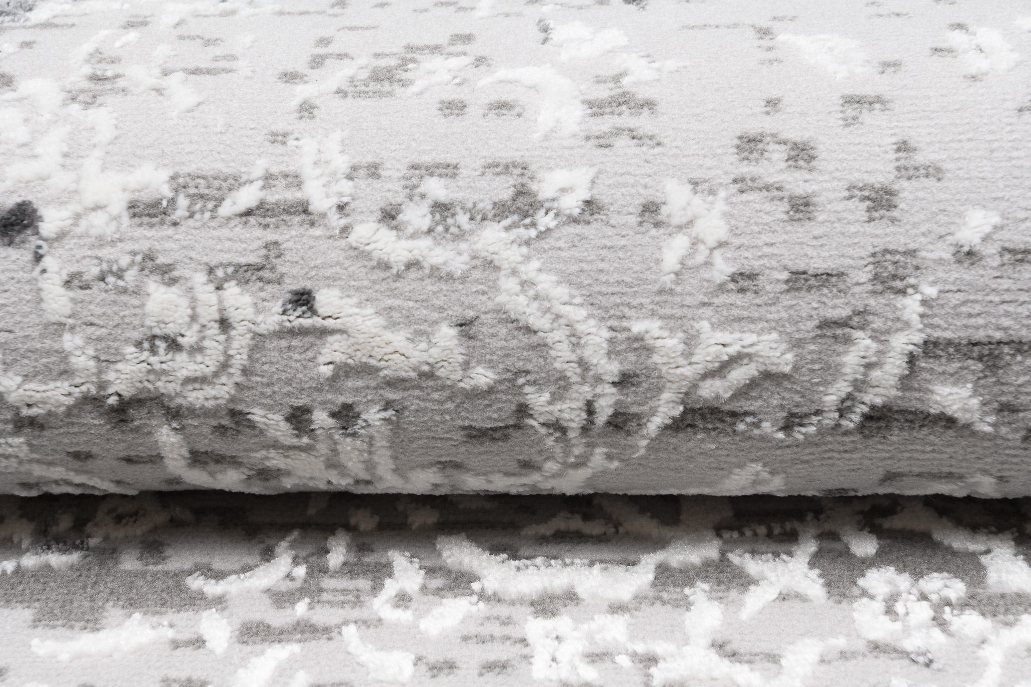Teppich Hera Dunkel Grau Creme Ornamente 3D-Effekt
