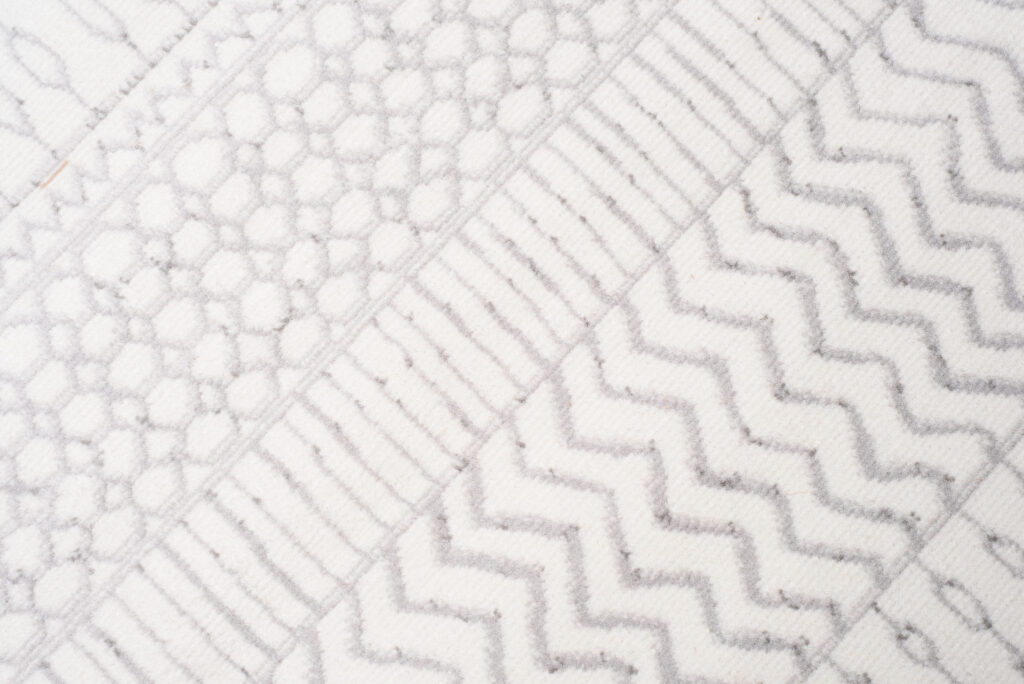 Teppich Juno Kurzflor Creme Grau Boho Stil Ethno Muster