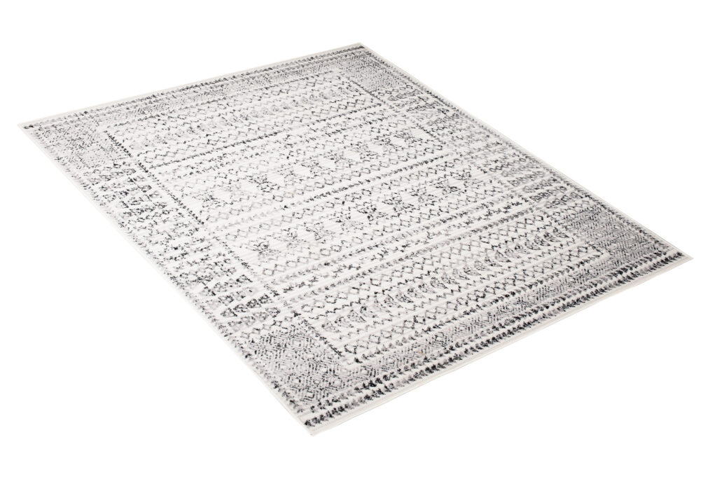 Teppich Juno Kurzflor Creme Grau Schwarz Ethno Boho