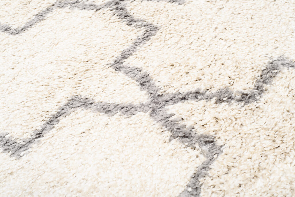 Teppich Boho Rund Creme Marokkanisch Kleeblatt