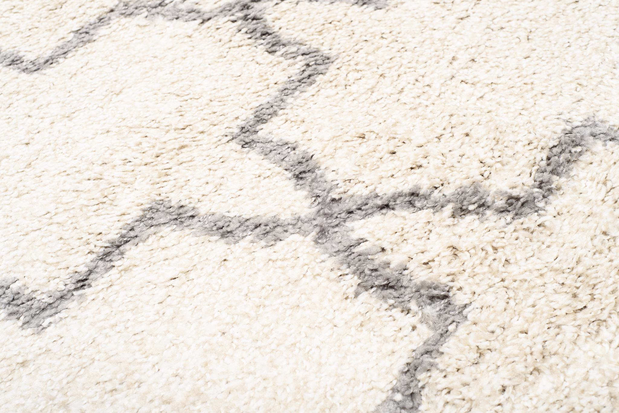 Teppich Boho Rund Creme Marokkanisch Kleeblatt