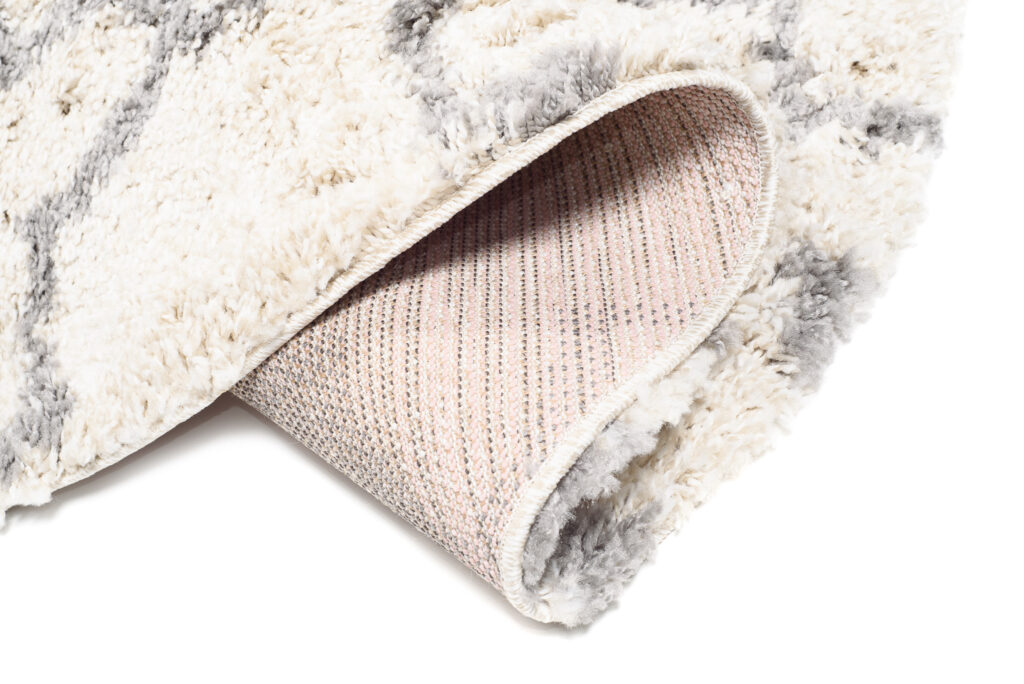 Teppich Boho Rund Creme Marokkanisch Kleeblatt