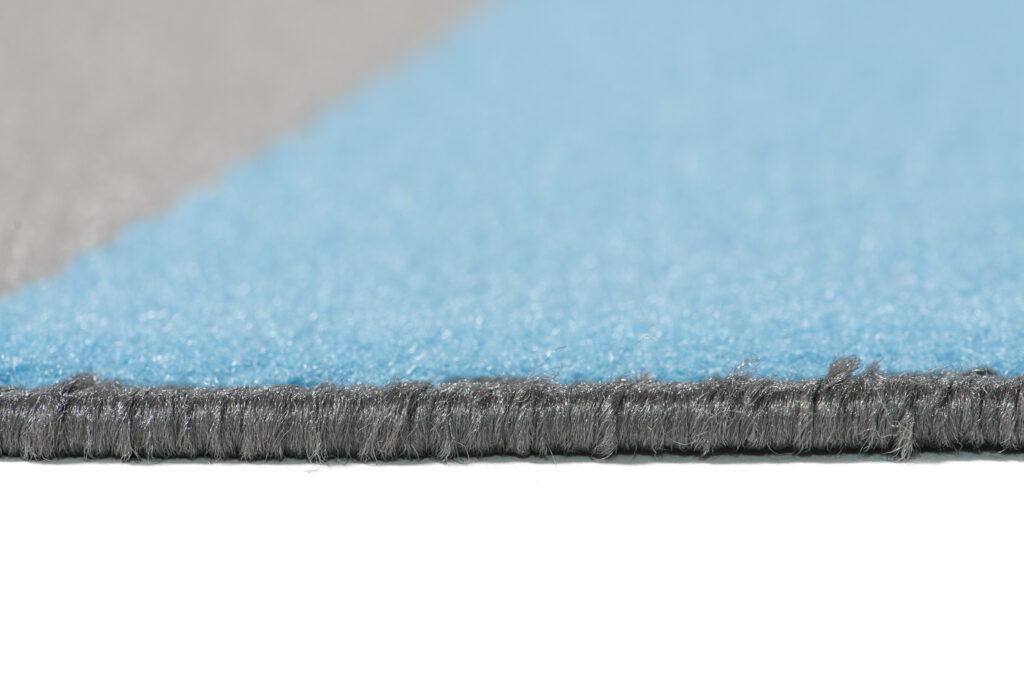 Teppich Maya Grau Blau Abstrakt Wellen