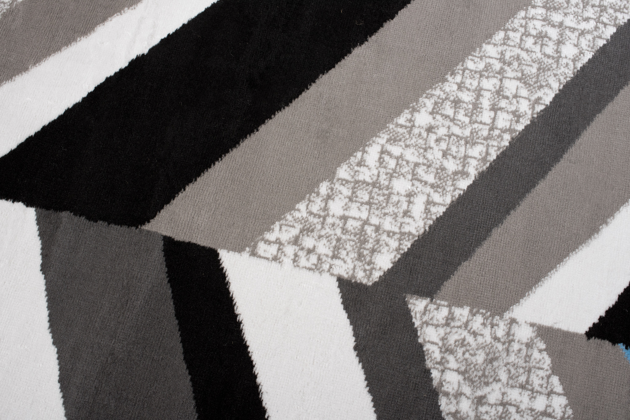 Teppich Maya Grau Blau Geometrisch Linien