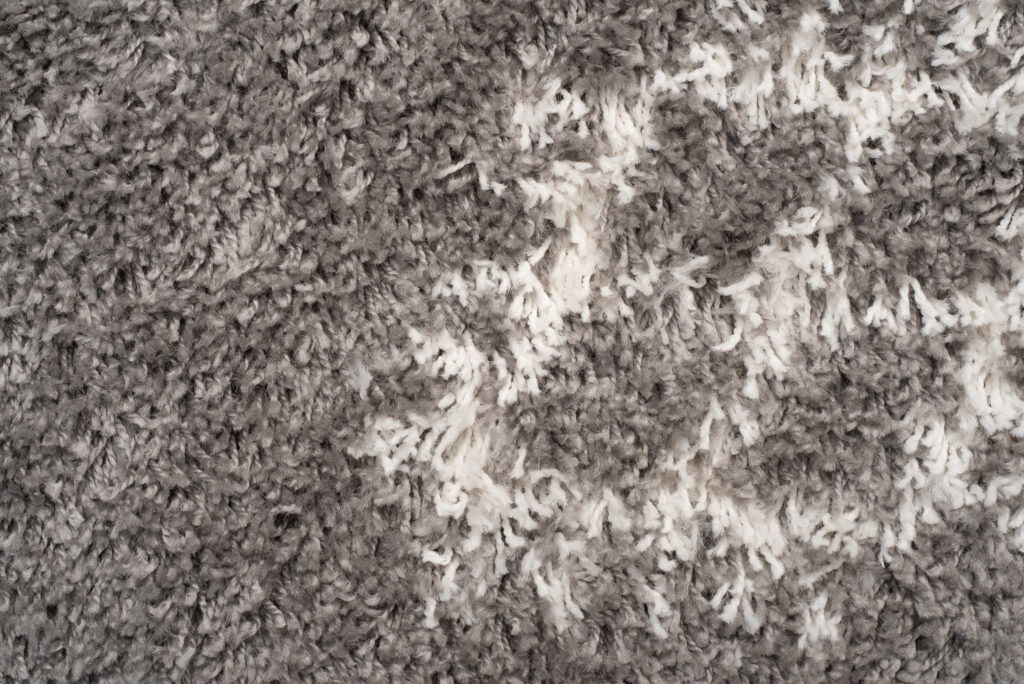 Teppich Boho mit Fransen Grau Ethno Shaggy