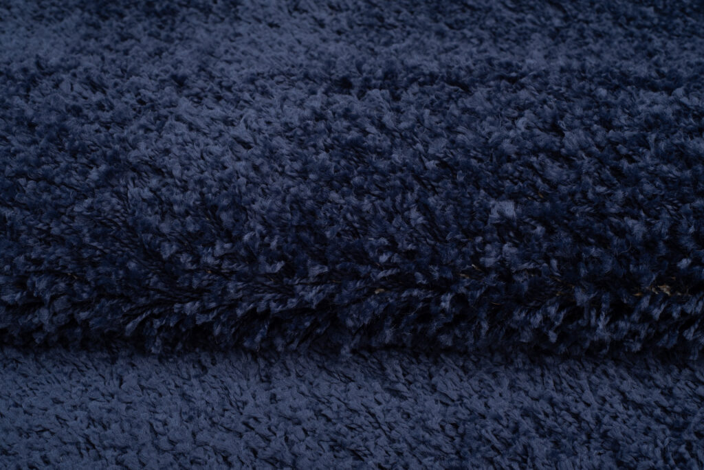 Teppich Boho mit Fransen Marineblau Shaggy