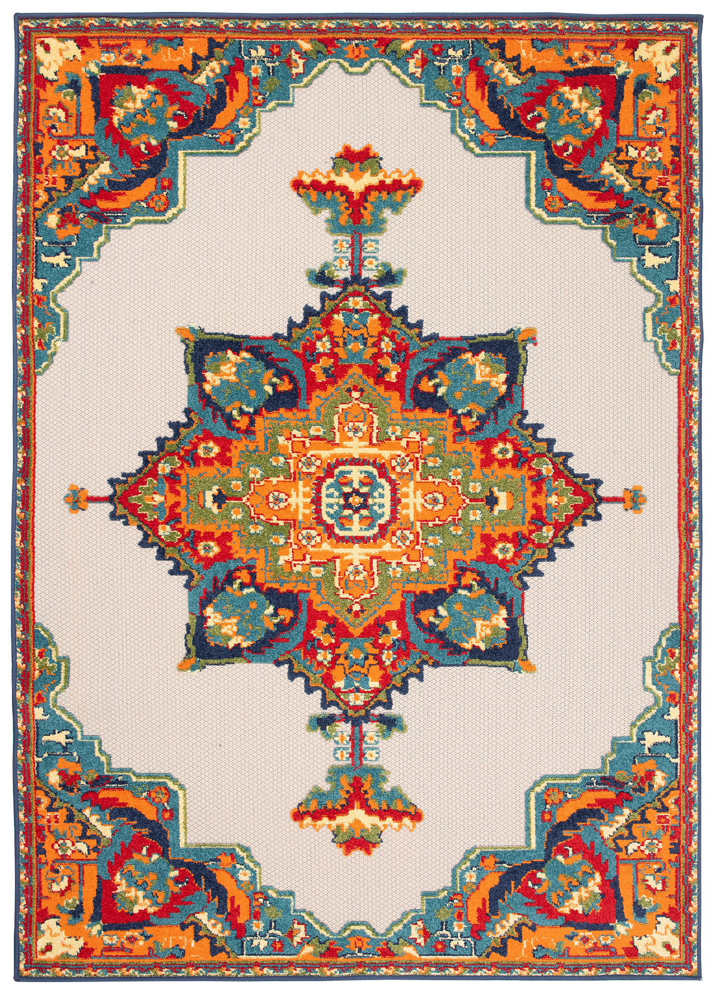Teppich Outdoor Patio Mehrfarbig Vintage