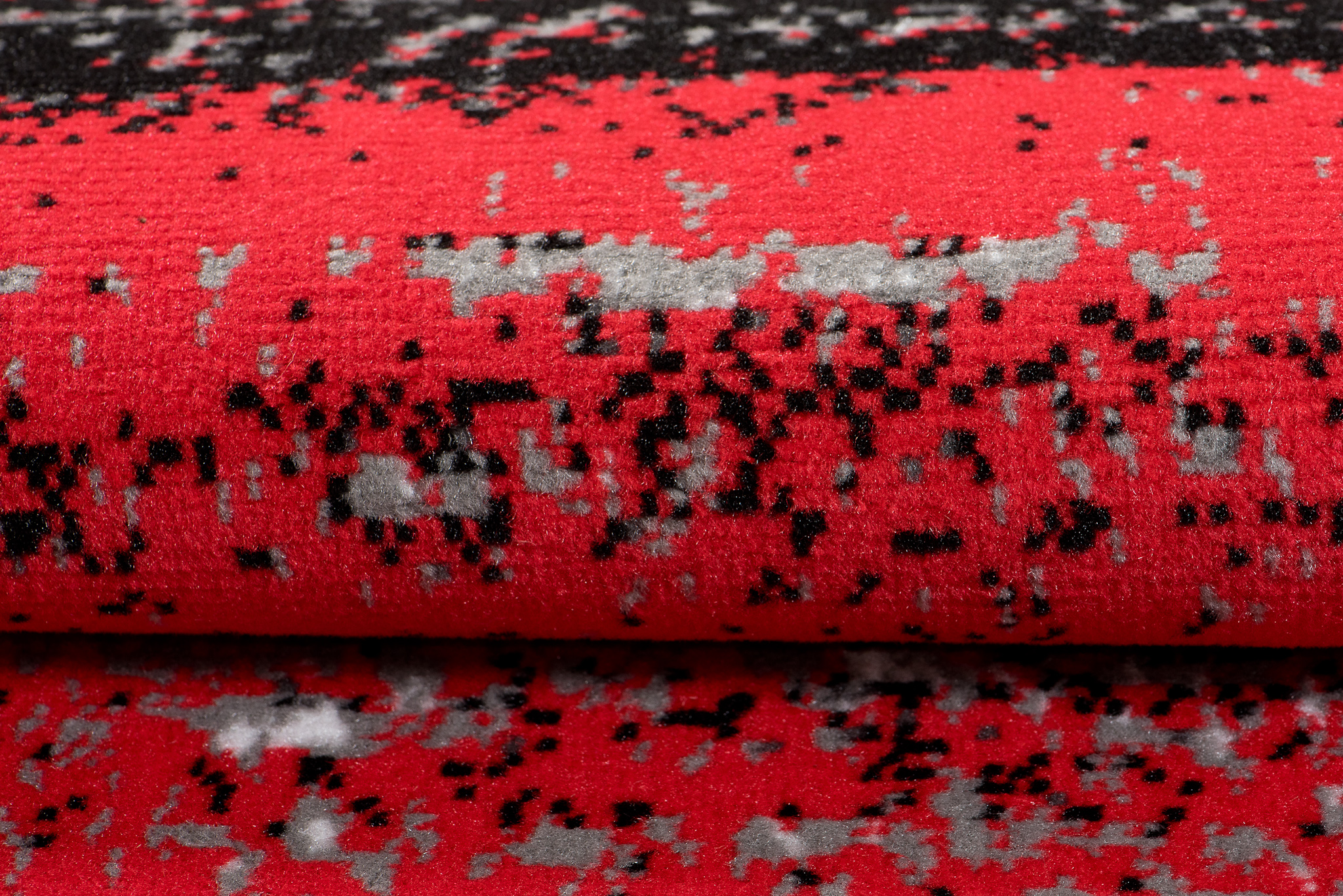 Teppich Maya Grau Rot Streifen