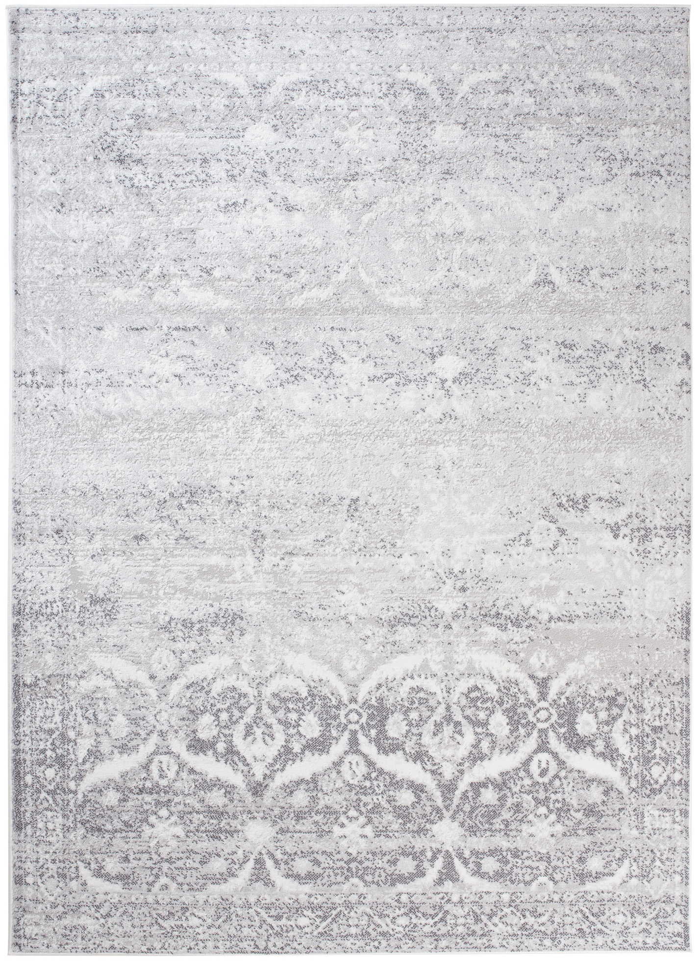 Teppich Sky Grau Vintage Floral Verwischungen