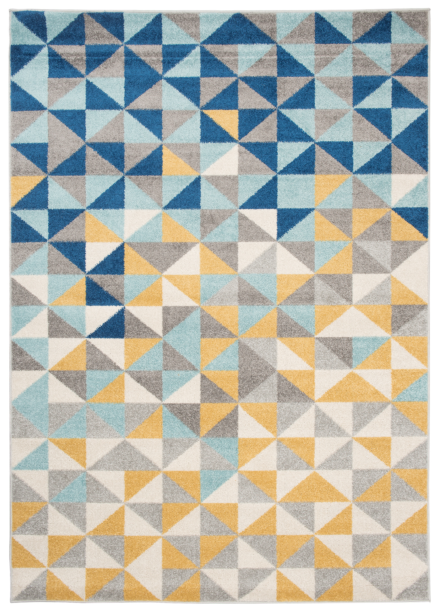Teppich Lazur Grau Mehrfarbig Geometrisch Kleine Dreiecke