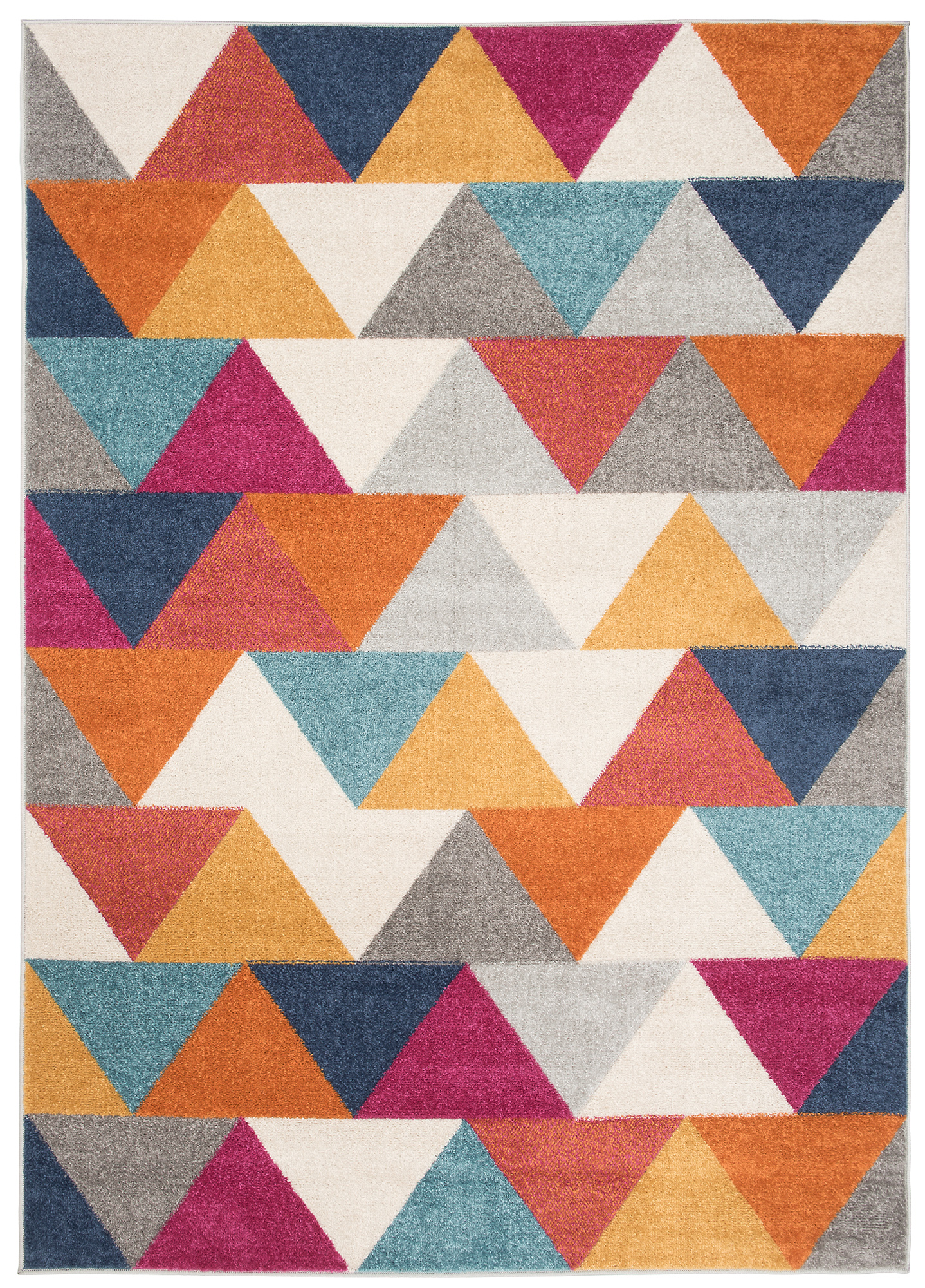 Teppich Lazur Rosa Mehrfarbig Geometrisch Dreiecke