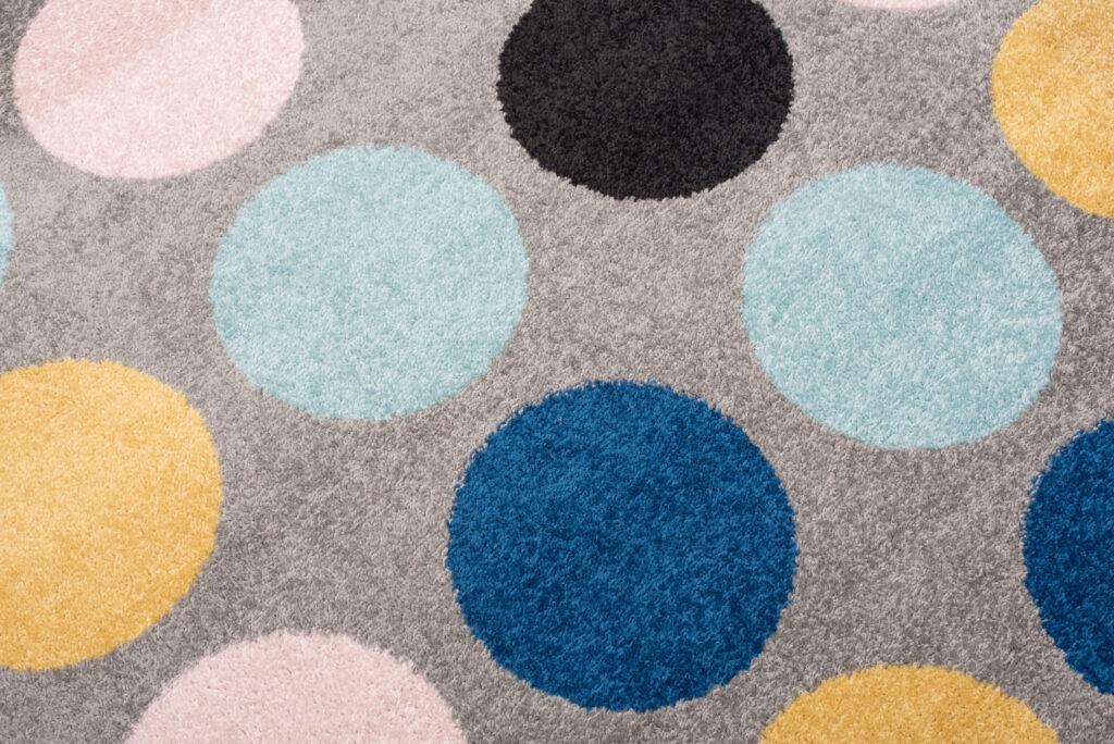 Teppich Lazur Grau Mehrfarbig Geometrisch Kreise