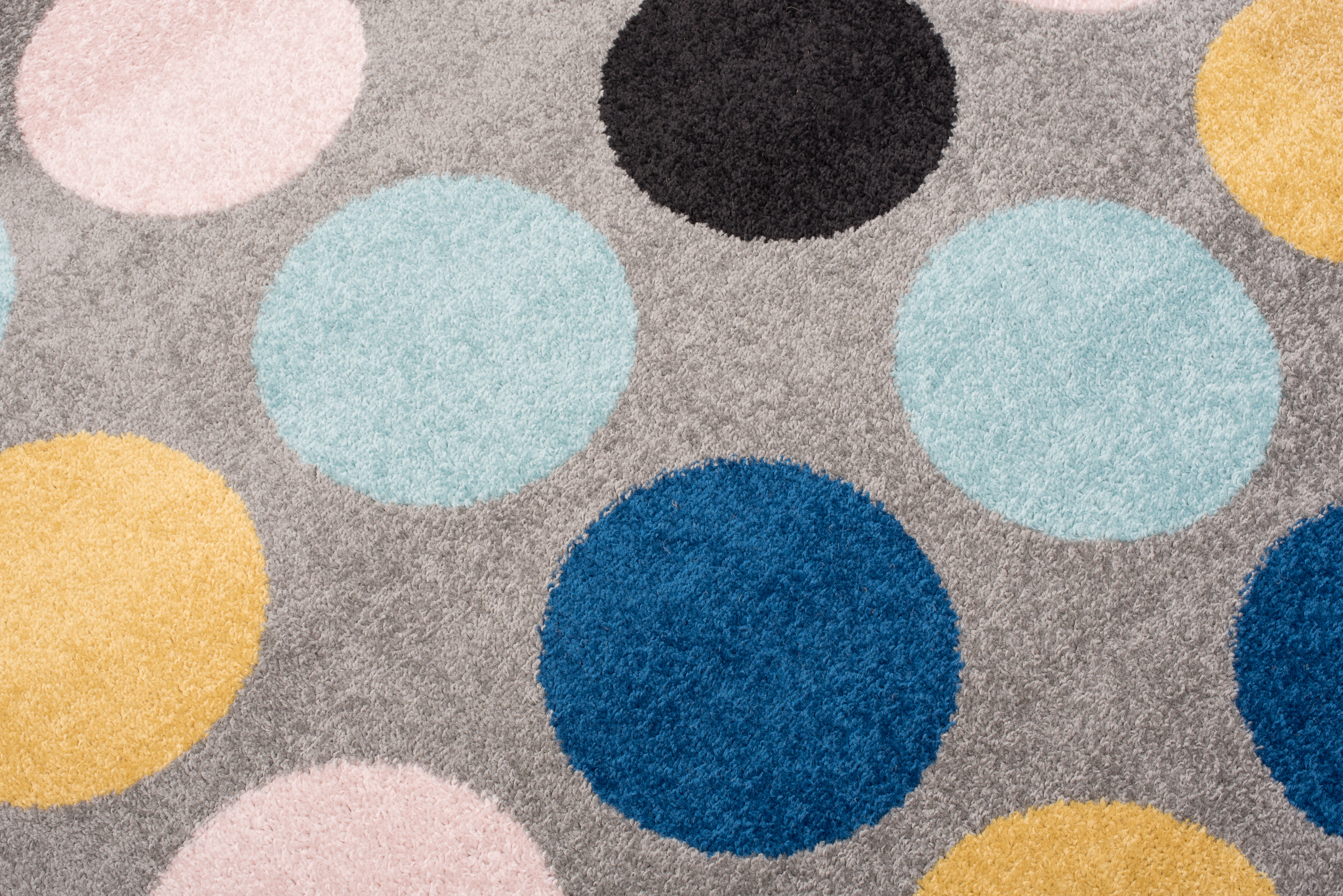Teppich Lazur Grau Mehrfarbig Geometrisch Kreise