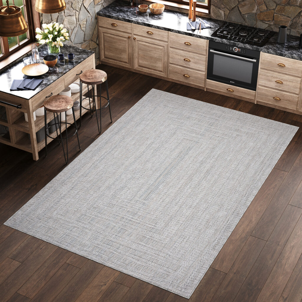 Teppich Melissa Grau Melange Geometrisch Indoor Outdoor