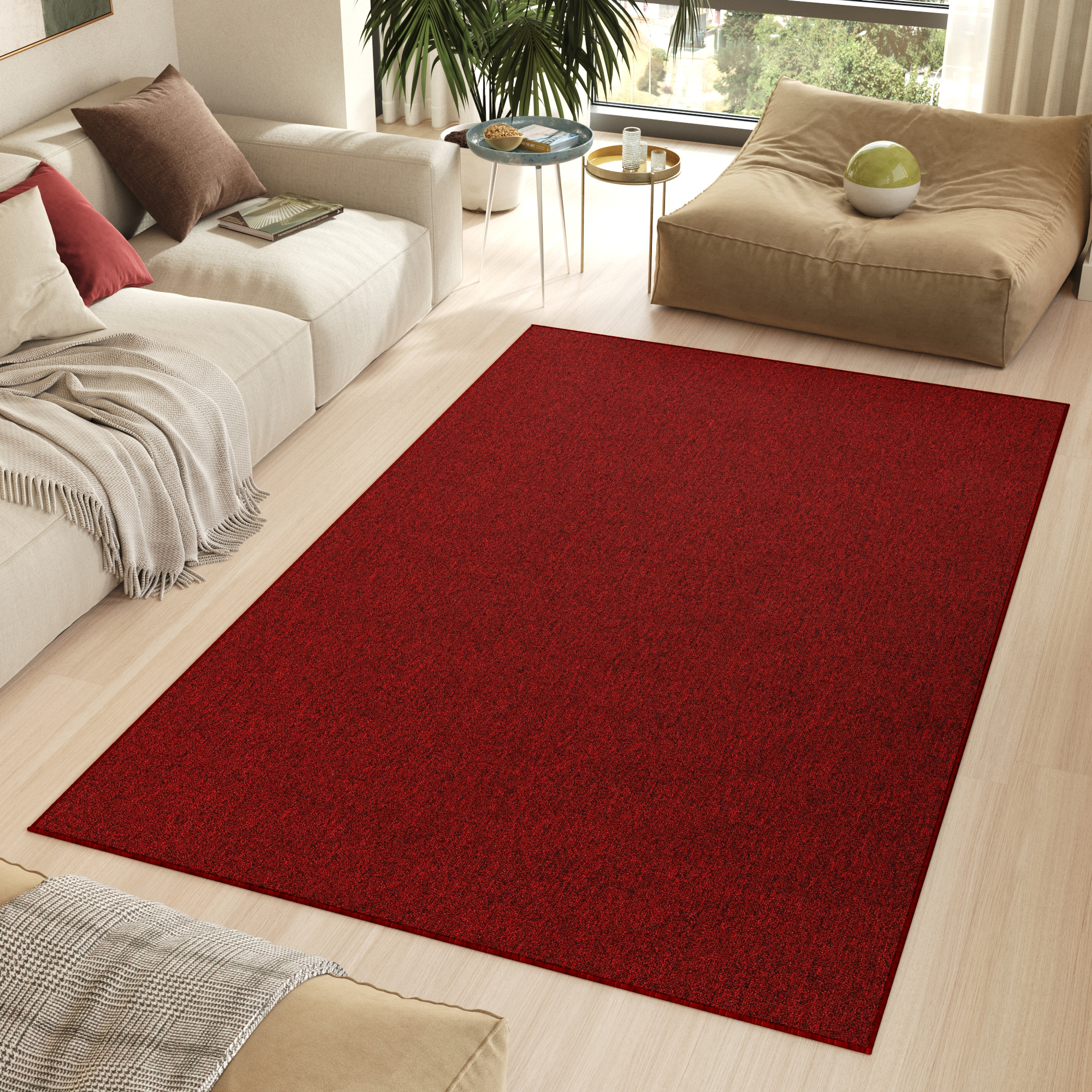 Teppich Nizza Rot Modern Antirutsch