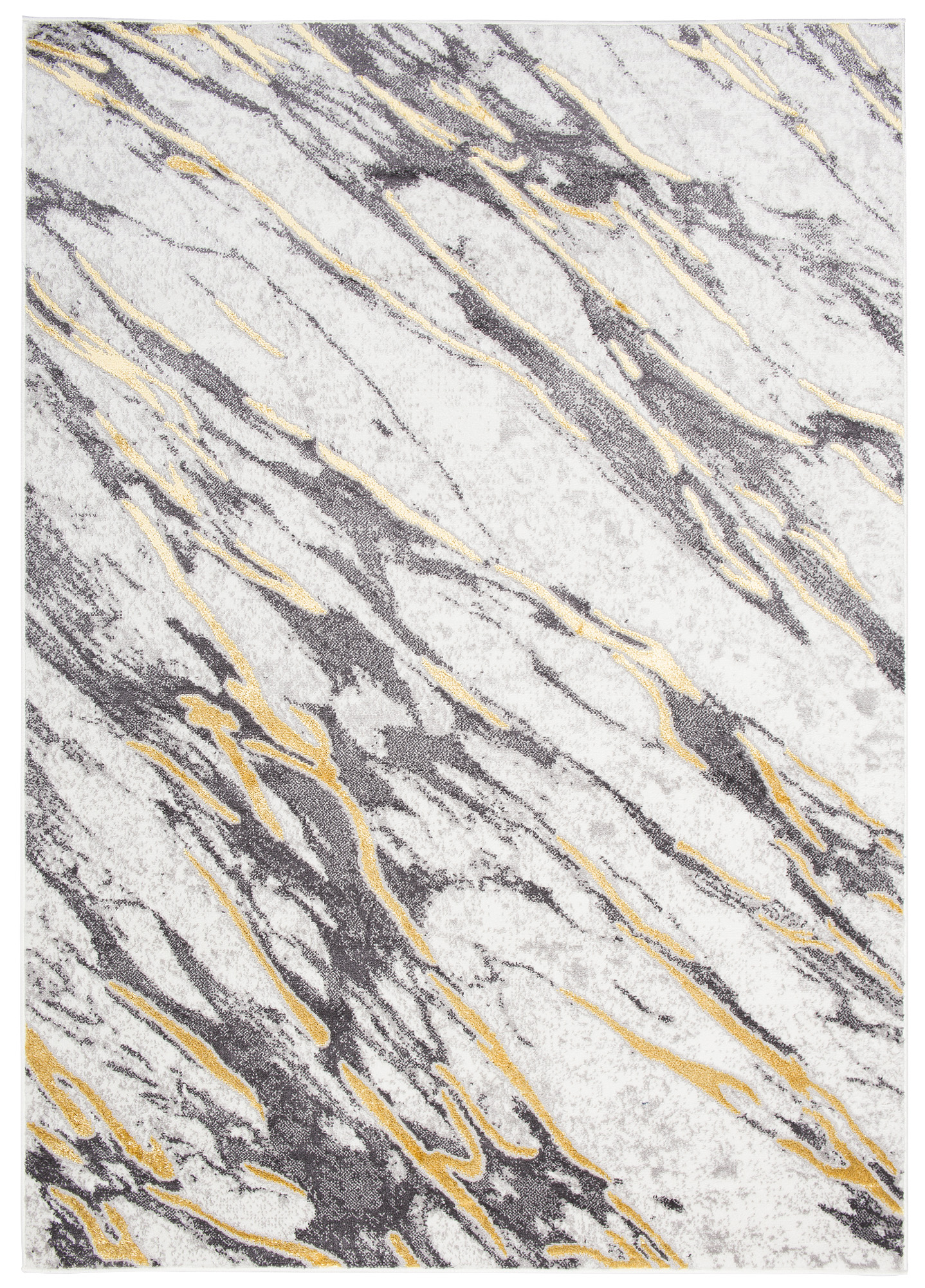 Teppich Shine Grau Gold Marmor Abstrakt Effekt 3D