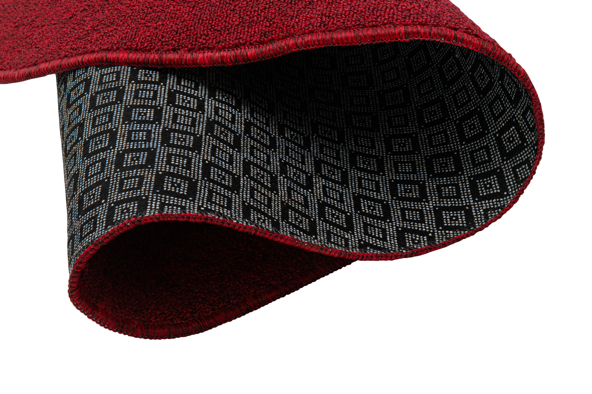 Teppich Nizza Rund Rot Modern Antirutsch