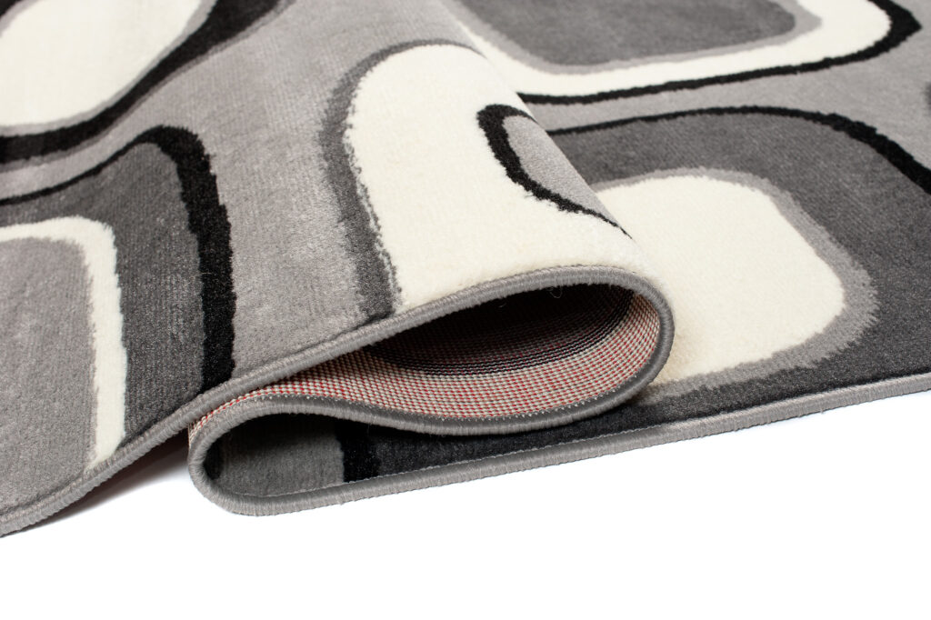 Teppich Dream Kurzflor Hellgrau Weiß Modern Figuren Design