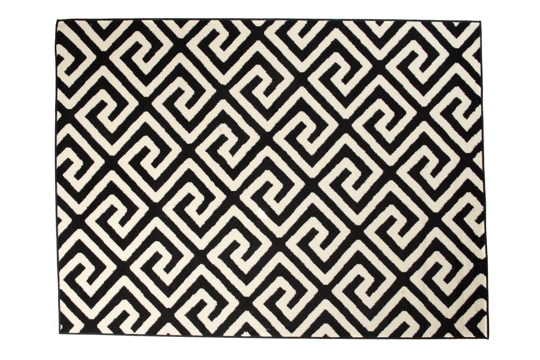 Teppich Dream Kurzflor Schwarz Weiß Modern Griechisch Design