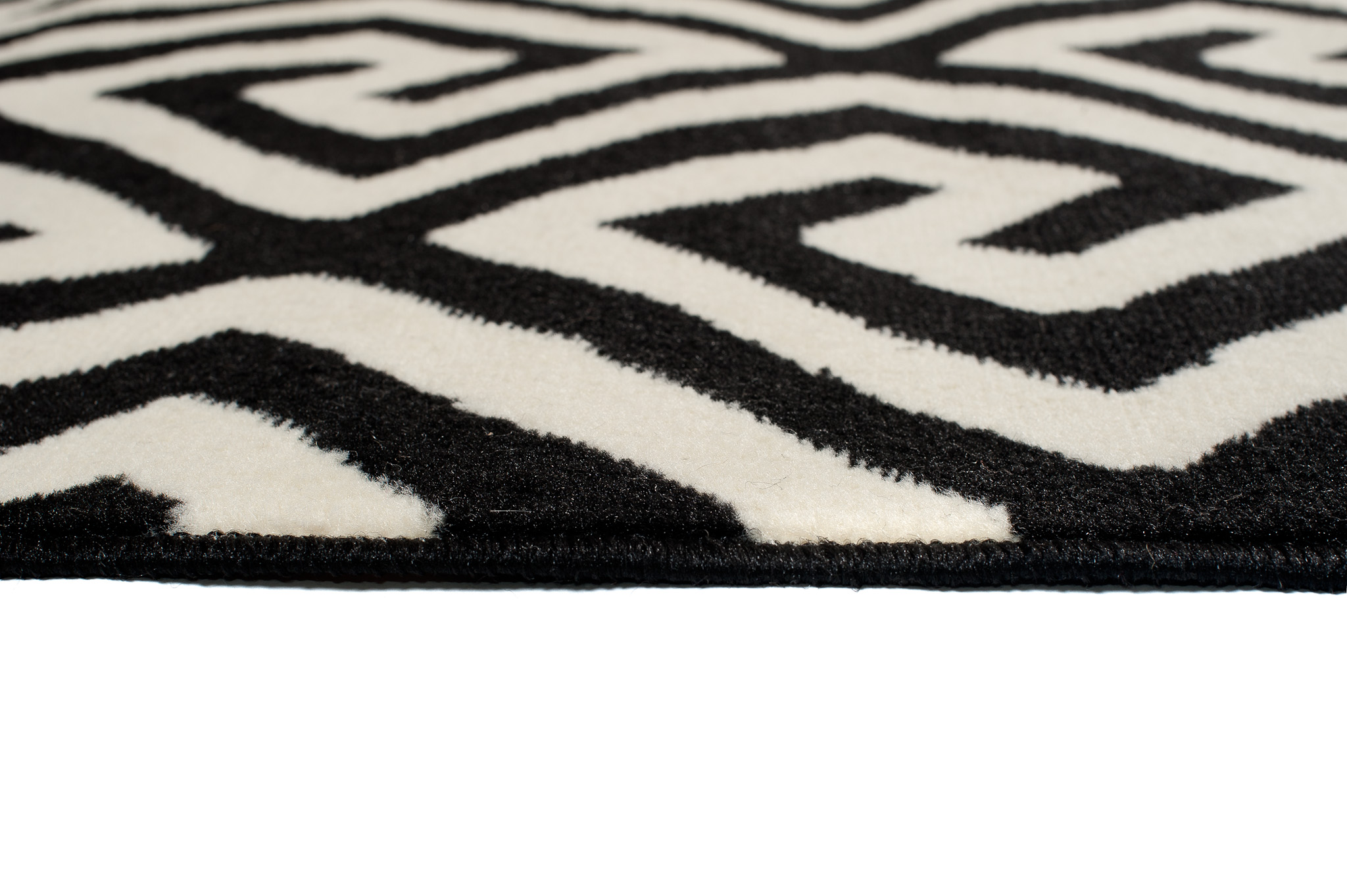 Teppich Dream Kurzflor Schwarz Weiß Modern Griechisch Design