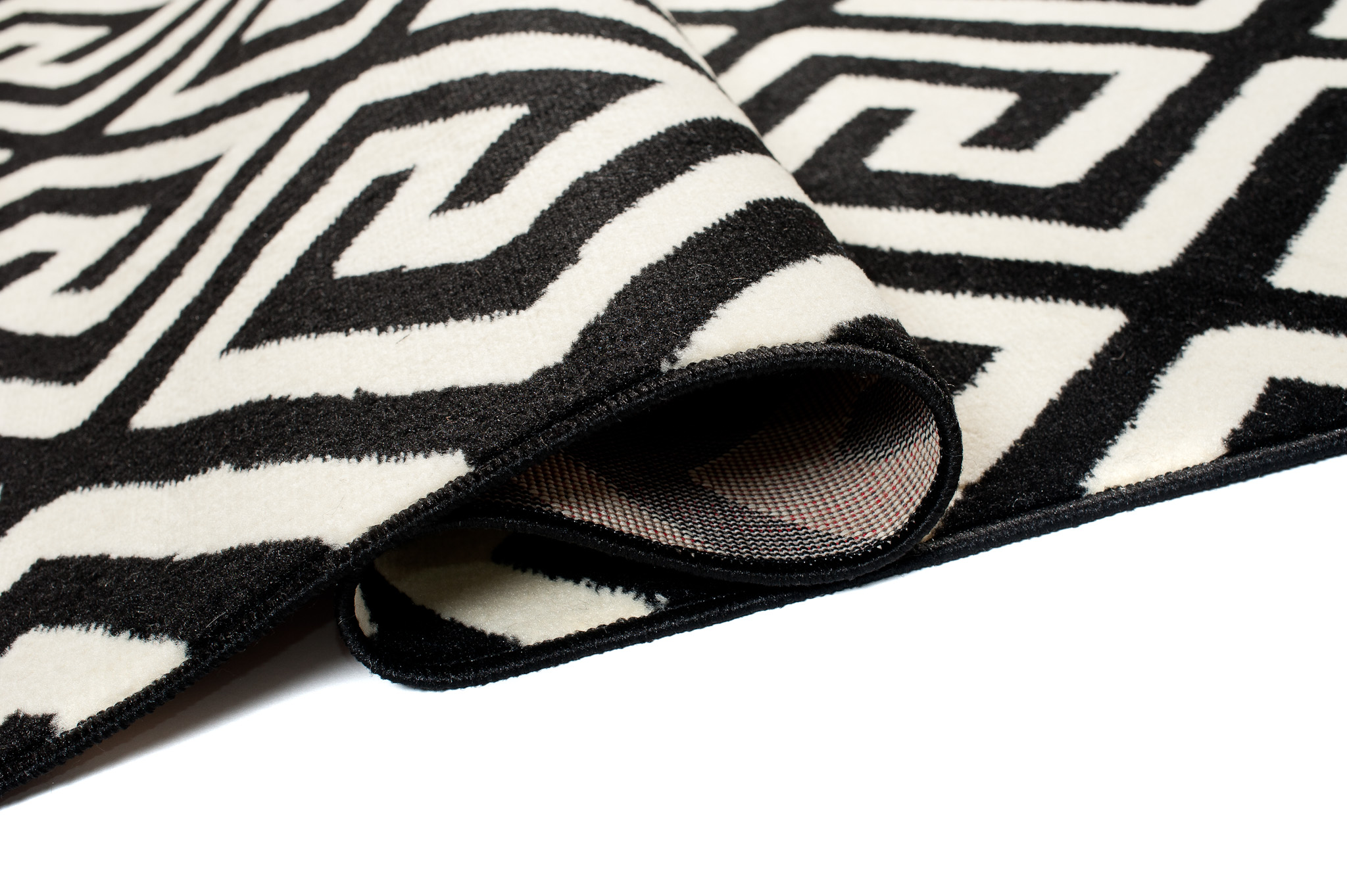 Teppich Dream Kurzflor Schwarz Weiß Modern Griechisch Design