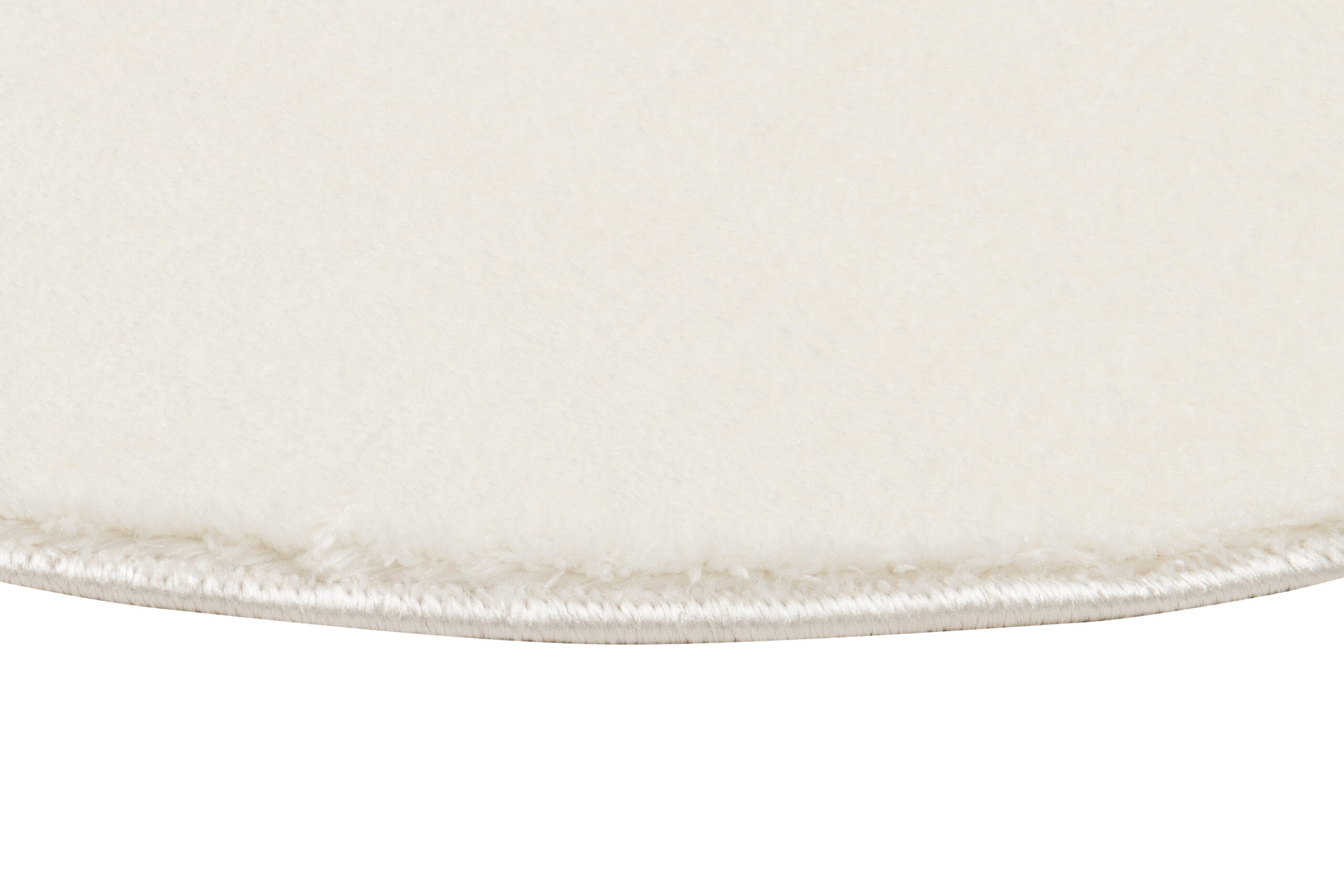 Teppich Cuddle Rund Anti-Rutsch Creme Shaggy